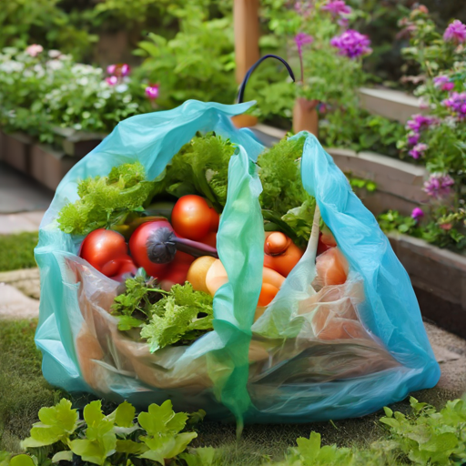 Afbeelding van Top plastic tuinzakken voor groenteafval verzamelen