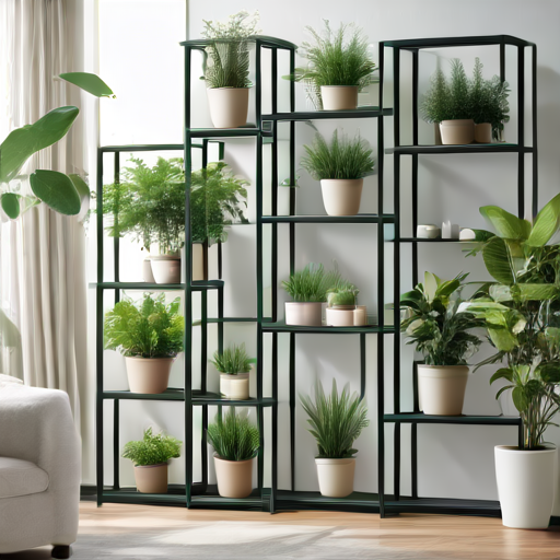 Afbeelding van Top kunststof rekken voor binnenplanten in huis