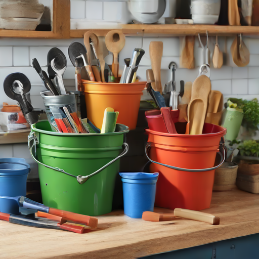 Afbeelding van Multifuntionele Emmer-sets: De Perfecte Combinatie met Tools