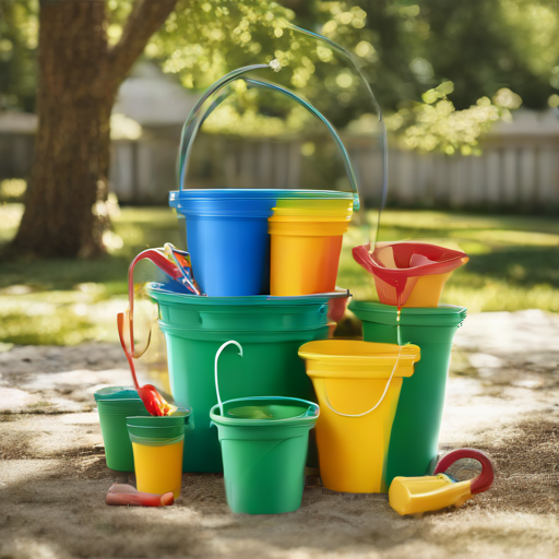 Afbeelding van Veiligheid van multifunctionele emmer-sets voor kinderen