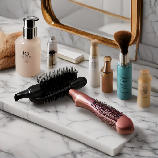 Afbeelding van Opvouwbare borstels en verzorgingsproducten combineren