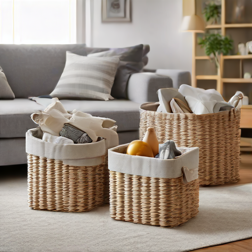 Afbeelding van Combineer opvouwbare opbergmanden met opslagoplossingen