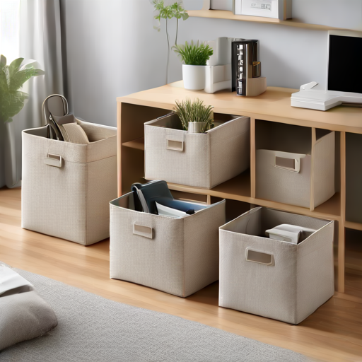 Afbeelding van Organiseer opvouwbare opbergmanden efficiënt en stijlvol