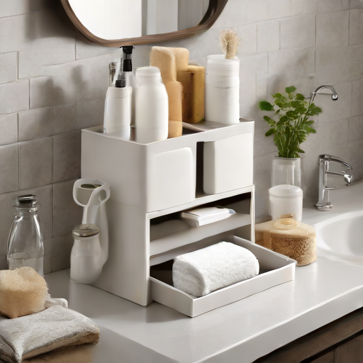 Afbeelding van Opvouwbare toiletorganizers combineren met badkameraccessoires