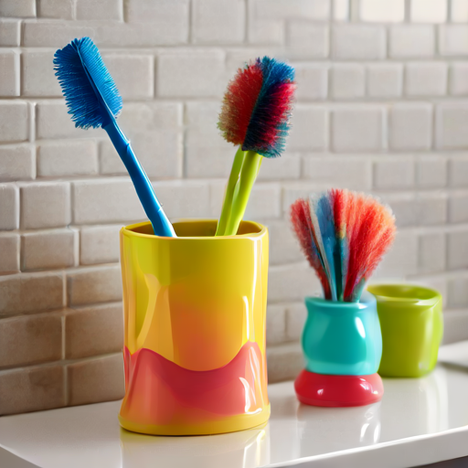 Afbeelding van Veiligheid van plastic wc-borstelhouders voor kinderen