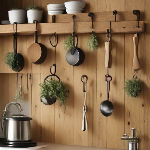 Afbeelding van Herbruikbare ophanghaken voor een georganiseerde keuken