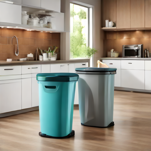 Afbeelding van Geschikte plastic afvalbakken voor een groot gezin