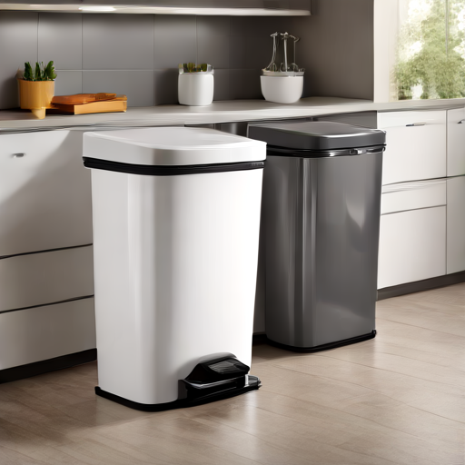 Afbeelding van Top plastic pedaalemmers voor afvalscheiding