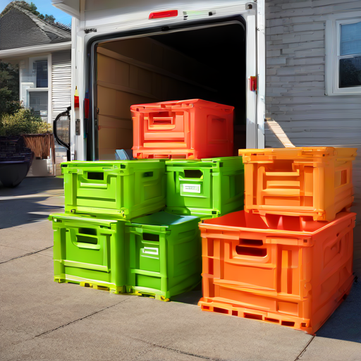 Afbeelding van Opvouwbare opslagkratten voor een efficiënte verhuizing