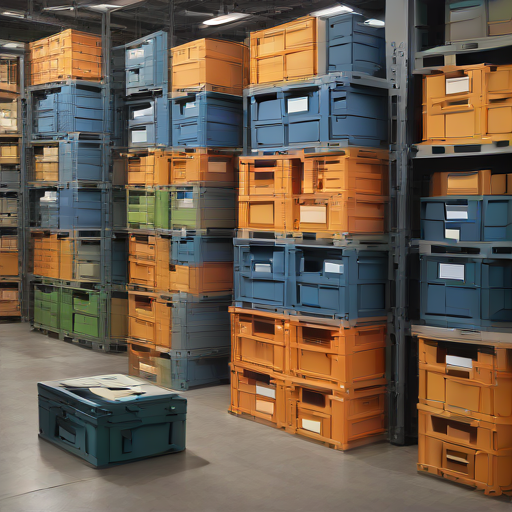 Afbeelding van Opvouwbare opslagkratten: efficiënt en veelzijdig