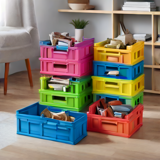 Afbeelding van Tijd voor het inpakken van opvouwbare opslagkratten