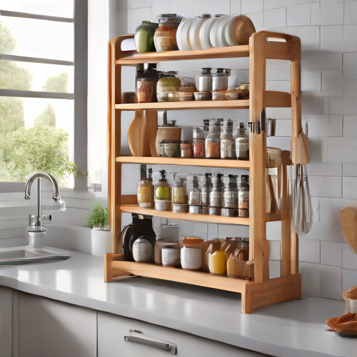Afbeelding van Multifunctionele keukenrekken met uitzicht: opties en tips