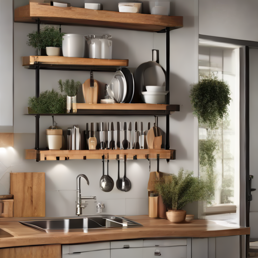 Afbeelding van Multifunctionele keukenrekken voor kleine appartementen