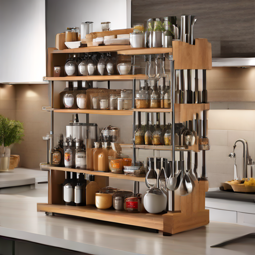 Afbeelding van Veelzijdige multifunctionele keukenrekken voor elk huishouden