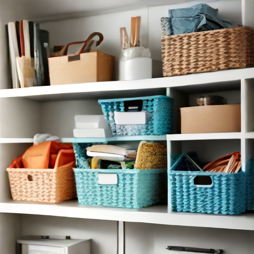 Afbeelding van Organiseer je plastic opbergmandjes voor meer ruimte