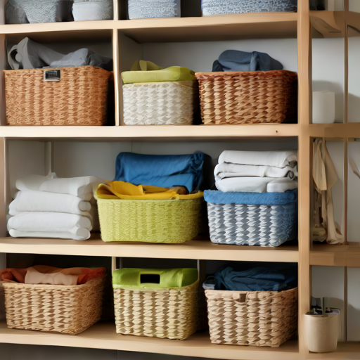 Afbeelding van Diverse soorten plastic opbergmandjes voor kleding