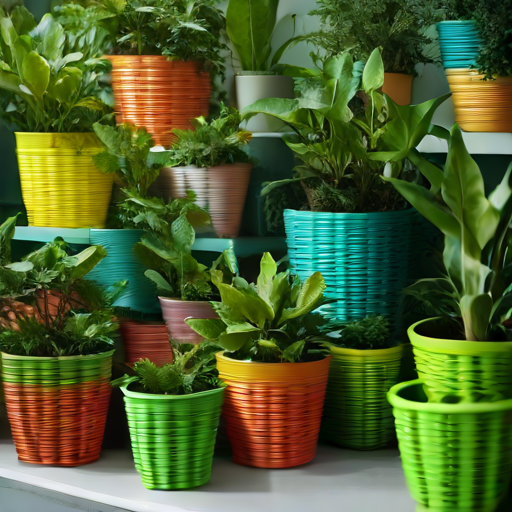 Afbeelding van Plastic opbergmandjes als plantenpotten: een slimme keuze