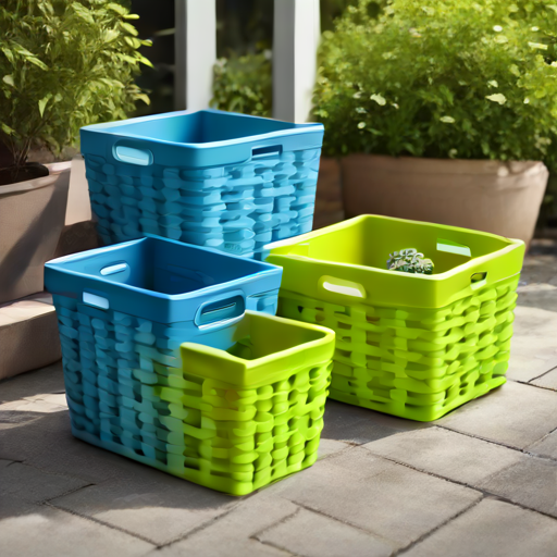 Afbeelding van Geschikte plastic opbergmandjes voor buitengebruik