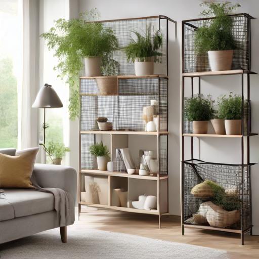 Afbeelding van Combineer multifunctionele opbergnetten met wanddecoratie