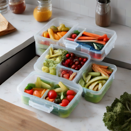 Afbeelding van Plastic lunchorganizers voor een gezond dieet kiezen