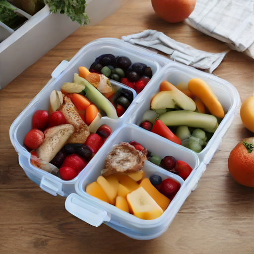 Afbeelding van Handige plastic lunchorganizers voor onderweg