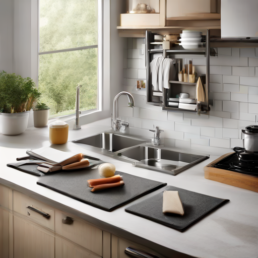 Afbeelding van Organiseer multifunctionele afdruipmatten in de keuken