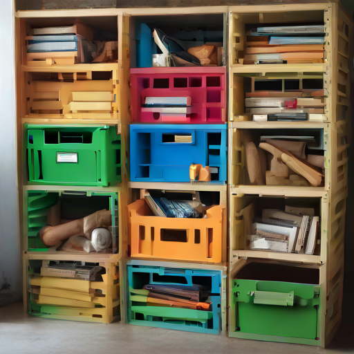 Afbeelding van Vind opvouwbare kratten in de winkel: handige tips