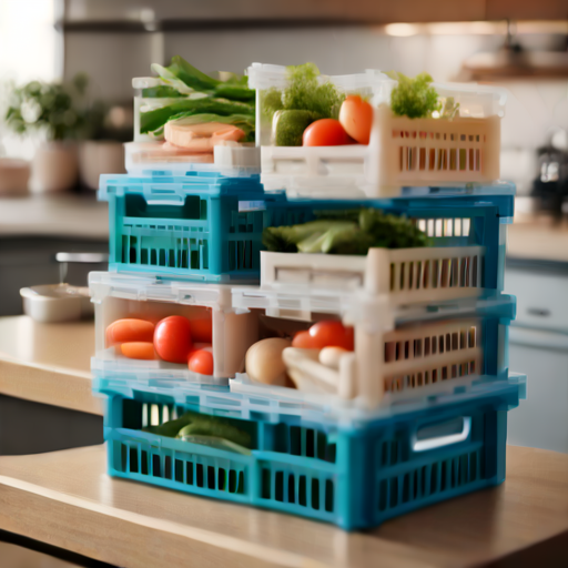 Afbeelding van Opvouwbare kratten voor voedselopslag: voordelen en tips