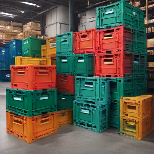 Afbeelding van Opvouwbare kratten stapelen: tips en trucs voor efficiëntie