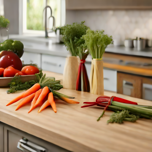 Afbeelding van Herbruikbare groentenbinders: duurzaam koken in stijl