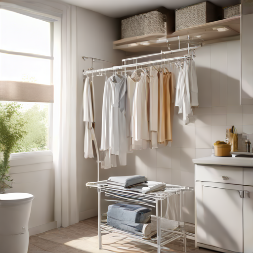 Afbeelding van Eenvoudig op te bergen plastic droogrekken voor elke ruimte