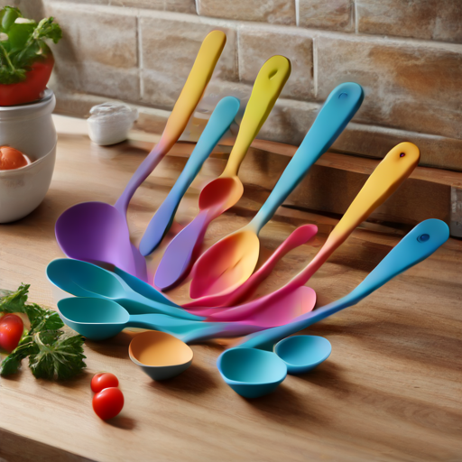 Afbeelding van Herbruikbare siliconen lepels: Duurzaam koken met gemak