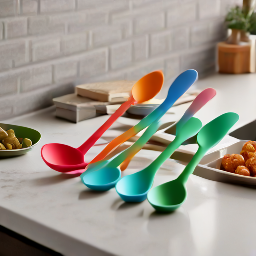 Afbeelding van Herbruikbare siliconen lepels: Keukenmust-have!