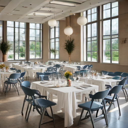 Afbeelding van Combineer plastic opvouwbare tafels met stoelen voor gemak