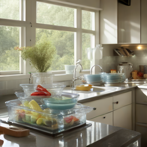 Afbeelding van Combineren van plastic afwasbakken met glazen borden