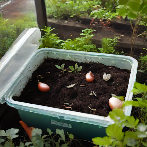 Afbeelding van Combineren van plastic schillenopvangbakken en compost