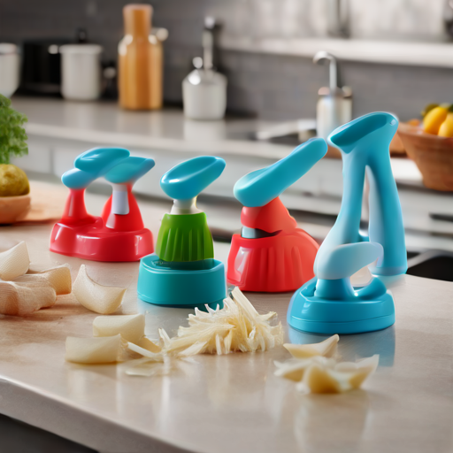 Afbeelding van Combineer Plastic Knoflooksnijders met Keukengerei Tips