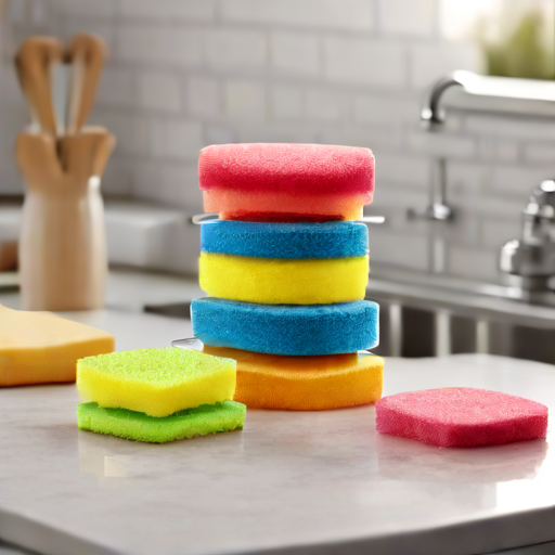 Afbeelding van Veilige multifunctionele afwassponsjes voor Teflon pannen