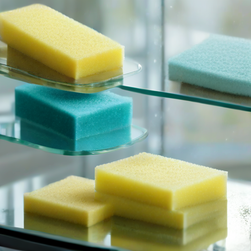 Afbeelding van Top multifunctionele afwassponsjes voor glazen oppervlakken
