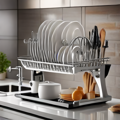 Afbeelding van Drogen van borden met plastic afdruiprekjes