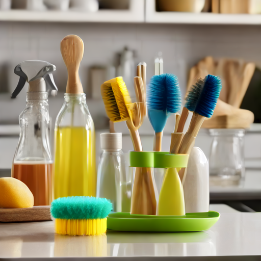 Afbeelding van Combineer plastic afwasborstels met natuurlijke schoonmaakmiddelen