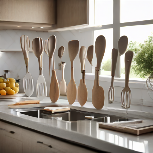 Afbeelding van Combineer multifunctionele spatels met keukengerei