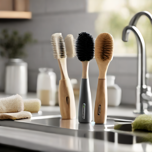 Afbeelding van Combineer multifunctionele afwasborstels met schoonmaakmiddelen