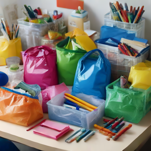 Afbeelding van Handige plastic opbergzakjes voor schoolgebruik