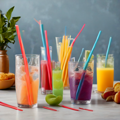 Afbeelding van Perfecte dranken voor herbruikbare siliconen rietjes