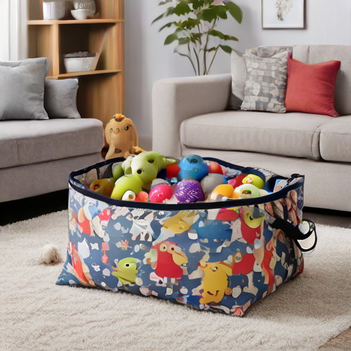 Afbeelding van Maak opvouwbare speelgoedopbergtassen voor in de woonkamer