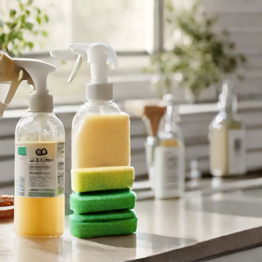 Afbeelding van Keukenspons met handgreep combineren met schoonmaakmiddelen