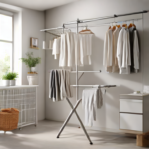 Afbeelding van Opvouwbare droogrekken: efficiëntie en ruimtebesparing