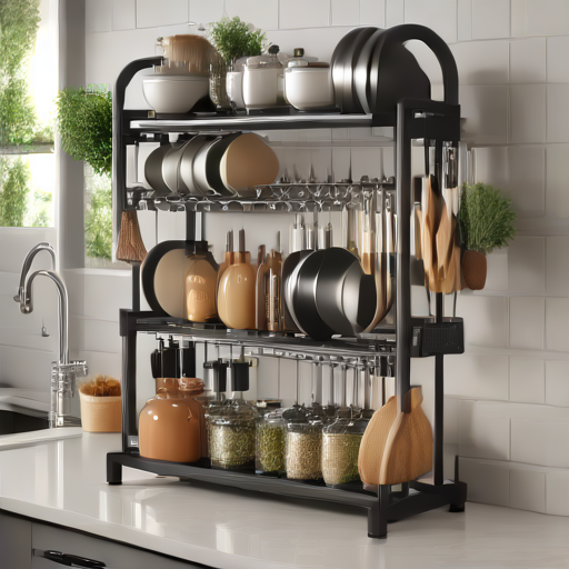 Afbeelding van Combineer multifunctionele keukenrekken met accessoires