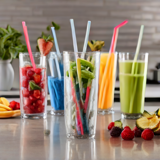Afbeelding van Beste herbruikbare siliconen rietjes voor smoothies